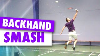 Badminton backhand smash  Jump like Lee Zii Jia [upl. by Renzo]