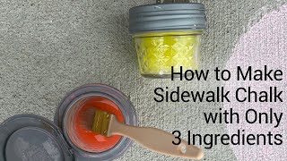 How to Make Sidewalk Chalk with only 3 Ingredients [upl. by Ahsauqram897]