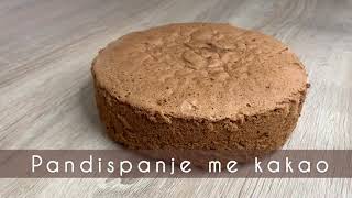 Pandispanje me kakao  Schokoboden Rezept 18 cm [upl. by Etteniotna]