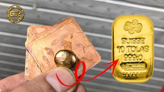 Purification of Gold in a Simple Method  How to refine gold with Copper  Gold Refining [upl. by Dhumma]