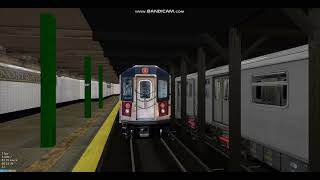 Openbve Realstic R142 4 Train Bypassing at Nostrand Avenue [upl. by Yramliw720]