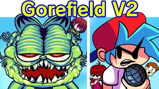 Friday Night Funkin VS Gorefield V2 FULL WEEK  Ending FNF Mod Garfield GameboydCreepypasta [upl. by Burkhardt]