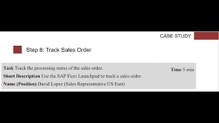 SAP Fiori SD Process  Step 8 Track Sales Order [upl. by Macnamara]