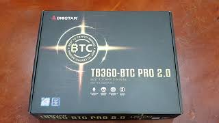 UNBOXING BIOSTAR TB360  BTC PRO 20 MOTHERBOARD [upl. by Nnyleahs]