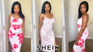 FLORAL SUMMER DRESSES SHEIN HAUL 🤍  Ariel Allure [upl. by Ybok47]