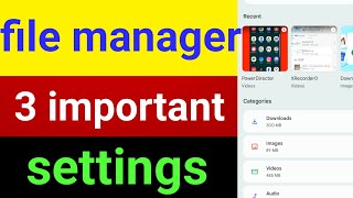 file manager important settings  file manager settings manage kaise karen [upl. by Clive196]