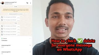 Whatsapp delete for everyone message  how to check delete for everyone message on WhatsApp [upl. by Easton]