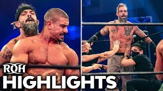 EC3 Pushes Jay Briscoe Off The Deep End ROH Highlights [upl. by Asiuol687]