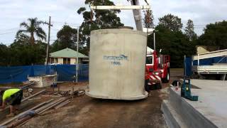 Panthers Concrete Tanks Delivered to Site Tanks [upl. by Ttergram]