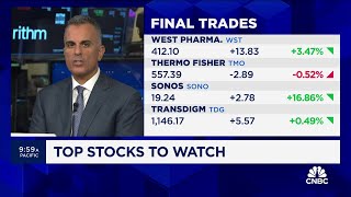 Final Trades West Pharma Sonos Thermo Fisher and TransDigm [upl. by Meng]