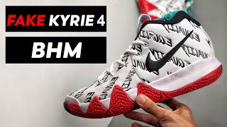 KYRIE 4 BHM REAL VS FAKE [upl. by Llenhoj660]