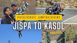 EP03 Jispa to Kasol trip ka असली मजा आया BUNGEE JUMPING krne ke बाद  Tandi Bridge  Bhaga River [upl. by Faux103]