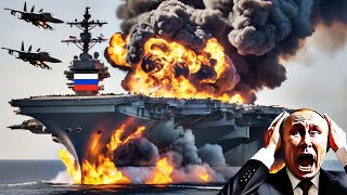 12 Minutes ago Russian Aircraft Carrier Carrying 357 SU 27 jets sunk by US F 16 in the Red Sea [upl. by Charlotta]