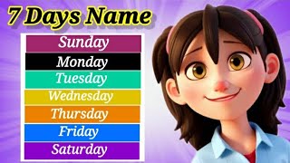 Days of the Week Song  Spanish Days Name  Kindergarten  Kids Songs  Nursery Rhymes [upl. by Tucky832]