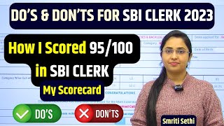 My SBI Clerk Scorecard  Mistakes to avoid for SBI Clerk 2023  Smriti Sethi  Studyniti [upl. by Cinderella461]