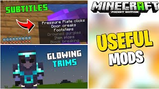 Top 5 Best Useful Mods For Minecraft Pocket Edition  Best Mods MCPE 120 [upl. by Vassar]