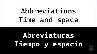 🏷️Abreviaturas Tiempo y espacioabbreviations time and space inglesespañollista CAT ENGLISH [upl. by Yrram736]