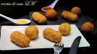 CROQUETAS DE JAMÓN CON BECHAMEL RÁPIDA CROQUETAS SIEMPRE PERFECTAS [upl. by Schlenger]