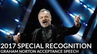 NTA 2017 Special Recognition Graham Norton Acceptance Speech [upl. by Adnawak392]