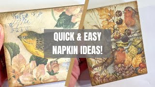 🍂 Quick amp Easy Napkin Decoupage Idea  Trash To Treasure 🍂 [upl. by Trey164]