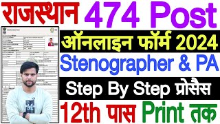 RSMSSB Stenographer PA Online Form 2024 Kaise Bhare  Rajasthan Stenographer PA Form Kaise Bhare [upl. by Eillom]