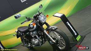 Kawasaki W 800 auf der BMT 2020  Station  Berliner Motorrad Tage [upl. by Idihc]