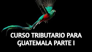 Curso Tributario para Guatemala Parte I [upl. by Schreibe]