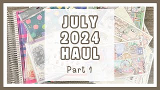 July 2024 Haul  Pink Diamond Planner Co SPC Erin Condren amp More  Part 1 [upl. by Olsen]