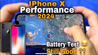 IPhone X Performance In 2024  Still Good For Gaming   IPhone X Pubg Battery Test [upl. by Alliuqaj]