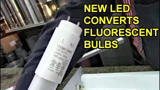 New LED Tubes Convert Fluorescent Bulb Fixture Without Ballast Rewiring [upl. by Lednahs]