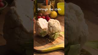 How to Slice a Cauliflower into Florets  Cooking Buddies shorts [upl. by Hansel878]