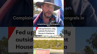 Frustrated farmers from across Australia are rallying in Canberra [upl. by Lemrac811]