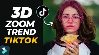 How to do the 3D Zoom effect Trend on TikTok in Filmora [upl. by Amlus]