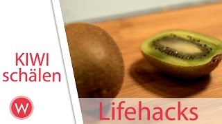 LIFEHACK Kiwi Hälften einfach schälen [upl. by Sherborn]