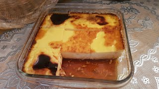 Flan aux œufs raw3a et facile à faire avec juste du lait du sucre de la vanille et des œufs [upl. by Ahsener]