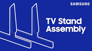 How to install the stand on your 2023 CU8000 Series Crystal UHD TV  Samsung US [upl. by Eceinaj701]