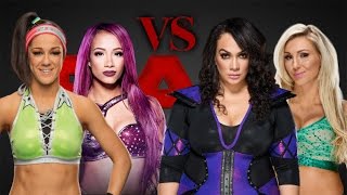 WWE 2K17 RAW SASHA BANKS amp BAYLEY VS NIA JAX amp CHARLOTTE [upl. by Atterbury6]