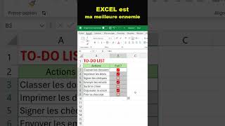 to do list excel ma meilleure ennemie ❤️️ Excel astuce n°2 exceltips excelformation [upl. by Ainocal]