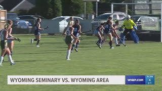 Wyoming Area 80 Win Over Wyoming Seminary In Field Hockey [upl. by Nailil]