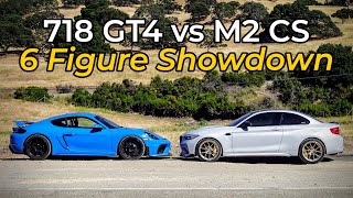 Porsche 718 Cayman GT4 vs BMW M2 CS  Head to Head Review [upl. by Sigfrid]