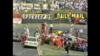 1986  Brands Hatch  First corner pileup [upl. by Nahshu470]