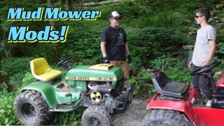 Mud Mower Mods Wheel Horse amp John Deere [upl. by Anehc]