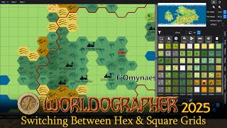 Worldographer Switching Between Hex amp Square Grids [upl. by Rebak]