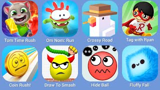 Tom Time Rush Om Nom Run Crossy Road Tag with Ryan Coin Rush Draw To Smash Hide Ball [upl. by Ellennahs786]