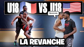 1 VS 1 GROS TRASH TALK 🔥 CEST TENDU  FREDY VS THOMAS LA REVANCHE U18 France VS U18 USA [upl. by Yeclek939]