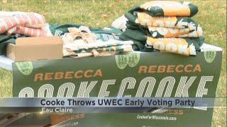 Cooke throws early voting party for UWEau Claire students [upl. by Aljan]