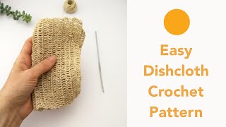 Easy Dishcloth Crochet Pattern for Beginners [upl. by Laden]