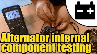 Alternator internal component testing 1405 [upl. by Enyar]