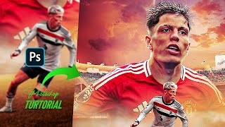 Photoshop Tutorial step by step Sport Graphic From Scratch to finish [upl. by Ykcul]