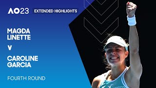 Magda Linette v Caroline Garcia Extended Highlights  Australian Open 2023 Fourth Round [upl. by Elset]